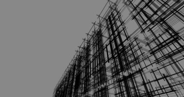 İnşaat 3d çizim Bina mimari