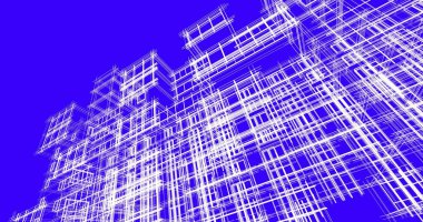 şehir mimarisi ve binalar 3D çizimi 