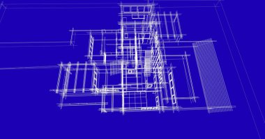 Ev kavramı kroki 3d çizim