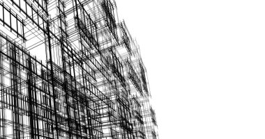 şehir mimarisi ve binalar 3D çizimi 