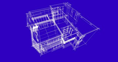 Ev kavramı kroki 3d çizim