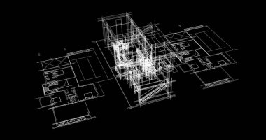 Ev kavramı kroki 3d çizim