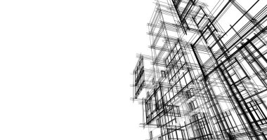 şehir mimarisi ve binalar 3D çizimi 