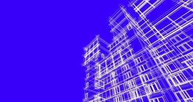 şehir mimarisi ve binalar 3D çizimi 