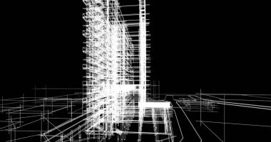 Şehir Mimarlık ve yapı 3D çizimi