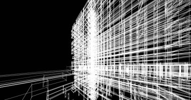 mimari çizimleri 3B illüstrasyon - illüstrasyon