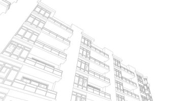 Ev kavramı kroki 3d çizim