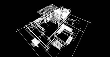 Ev kavramı kroki 3d çizim