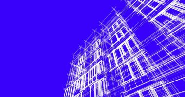 şehir mimarisi ve binalar 3D çizimi 