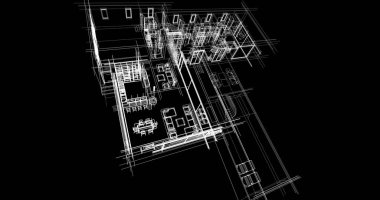 Ev kavramı kroki 3d çizim