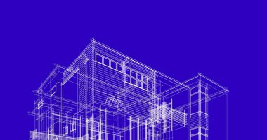 Ev kavramı kroki 3d çizim