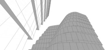 mimari çizimleri 3B illüstrasyon - illüstrasyon