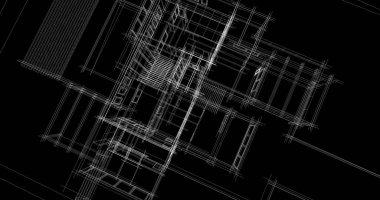 Ev kavramı kroki 3d çizim