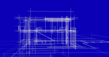 Ev kavramı kroki 3d çizim