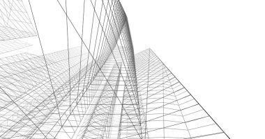 şehir mimarisi ve binalar 3D çizimi 