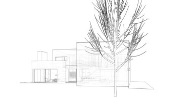 İnşaat 3d çizim Bina mimari