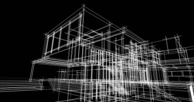 Ev kavramı kroki 3d çizim