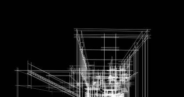 Ev kavramı kroki 3d çizim