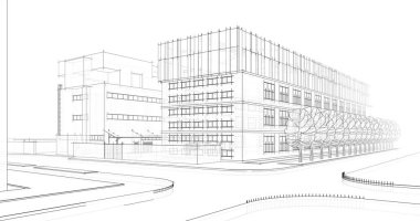 mimari yapı 3d çizim 