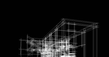 Ev kavramı kroki 3d çizim