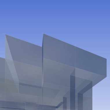 mimari çizimleri 3B illüstrasyon - illüstrasyon