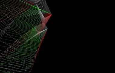 mimari çizimleri 3B illüstrasyon - illüstrasyon