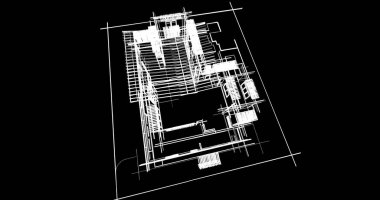 Ev kavramı kroki 3d çizim