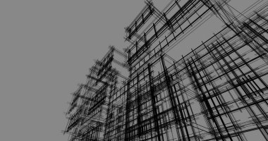 İnşaat 3d çizim Bina mimari