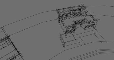İnşaat 3d çizim Bina mimari