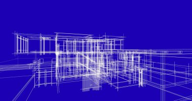 Ev kavramı kroki 3d çizim