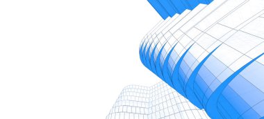 mimari çizimleri 3B illüstrasyon - illüstrasyon