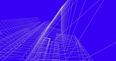 şehir mimarisi ve binalar 3D çizimi 