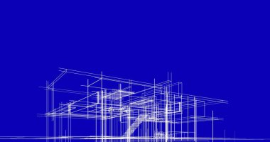 Ev kavramı kroki 3d çizim