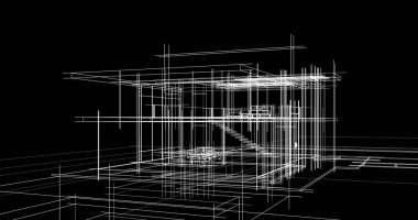 Ev kavramı kroki 3d çizim