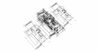 Ev kavramı kroki 3d çizim