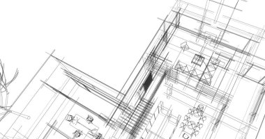 Şehir Mimarlık ve yapı 3D çizimi