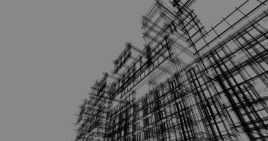 İnşaat 3d çizim Bina mimari