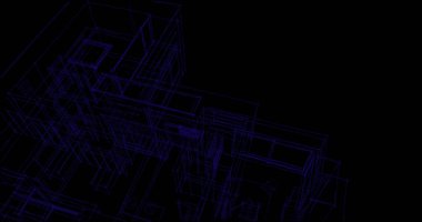 Binanın mimari 3d çizim çizim ev