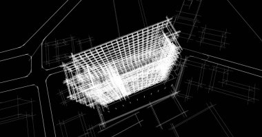Şehir Mimarlık ve yapı 3D çizimi