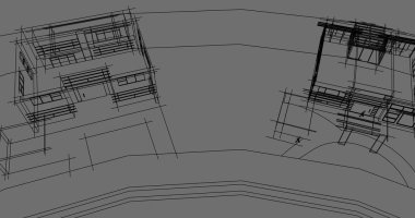 İnşaat 3d çizim Bina mimari