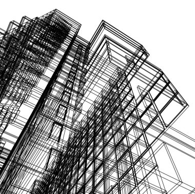 mimari yapı 3d çizim 