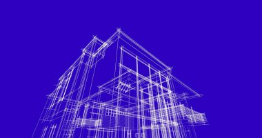 Ev kavramı kroki 3d çizim