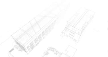 mimari yapı 3d çizim 