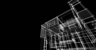 Ev kavramı kroki 3d çizim