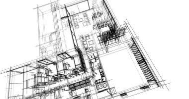 Ev kavramı kroki 3d çizim