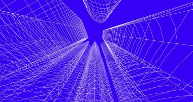 şehir mimarisi ve binalar 3D çizimi 