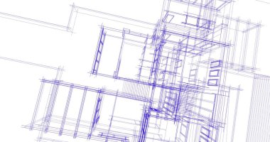 Ev kavramı kroki 3d çizim