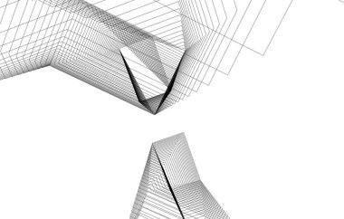 mimari çizimleri 3B illüstrasyon - illüstrasyon