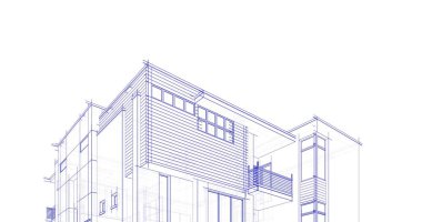 Ev kavramı kroki 3d çizim