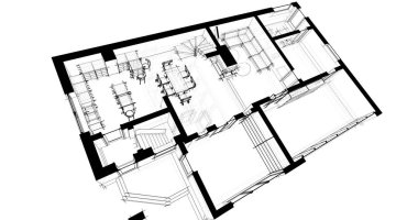 Ev kavramı kroki 3d çizim